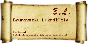 Brunovszky Lukrécia névjegykártya